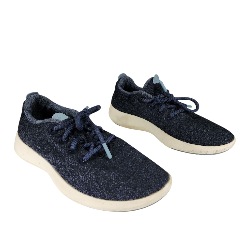Allbirds Wool Runners Shoes sz 8 Womens Comfort Merino Lace Up Sneaker Navy Blue